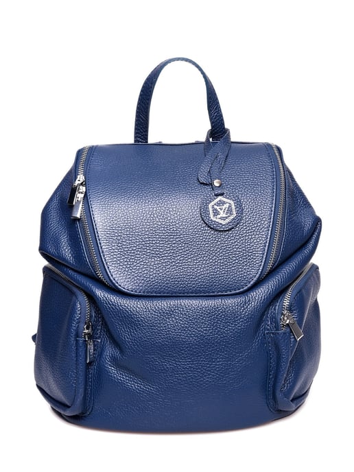 Luisa Vannini Blauw Rundleer Tas - Image 1