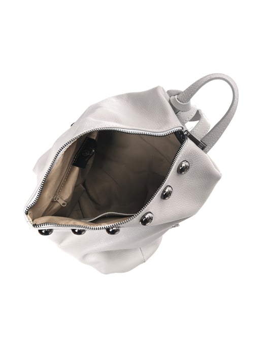 Luisa Vannini Grijs Rundleer Tas - Image 4