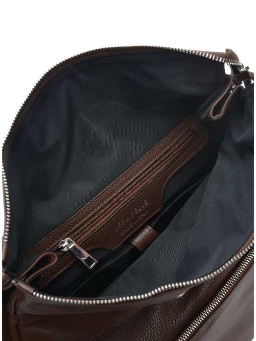 Anna Luchini Chocolade Rundleer Tas - Image 4