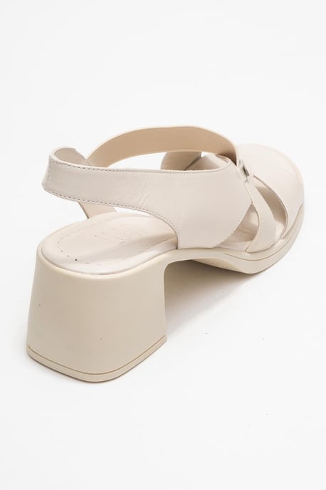Crina Elasticated Leer Stevig Hak Sandaal - Image 5