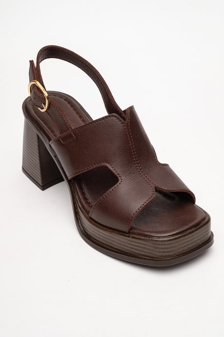 Zennia Leer Platform Sandaal (Women) - Image 1