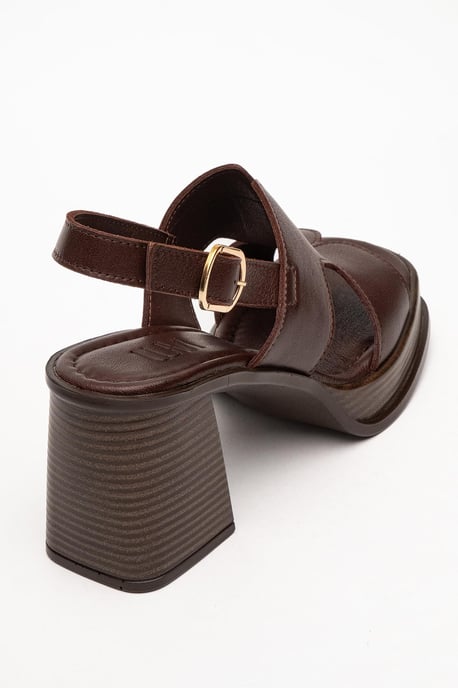 Zennia Leer Platform Sandaal (Women) - Image 5