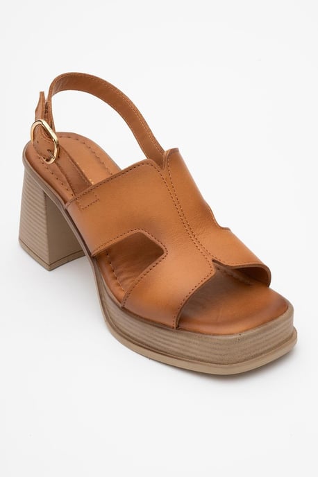 Zennia Leer Platform Sandaal (Women) - Image 1
