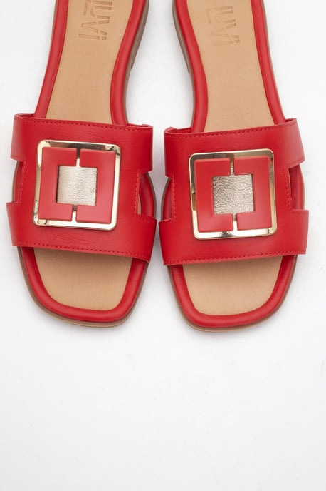 MILLIE Leer Gesp Slide (Women) - Image 3