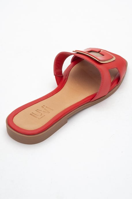 MILLIE Leer Gesp Slide (Women) - Image 4