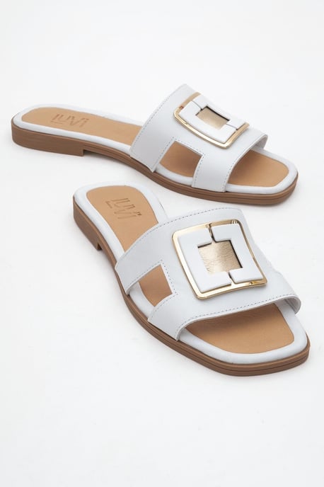 MILLIE Leer Gesp Slide (Women) - Image 2