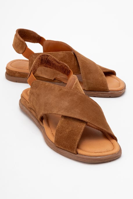 Broods Elastisch Leren Instap Sandalen (Dames) - Image 2