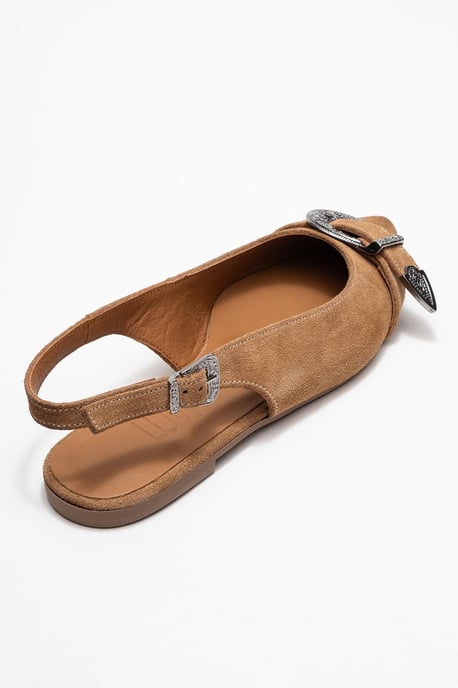 Cordelia Leer Puntig Neus Gesp Sandaal - Image 3