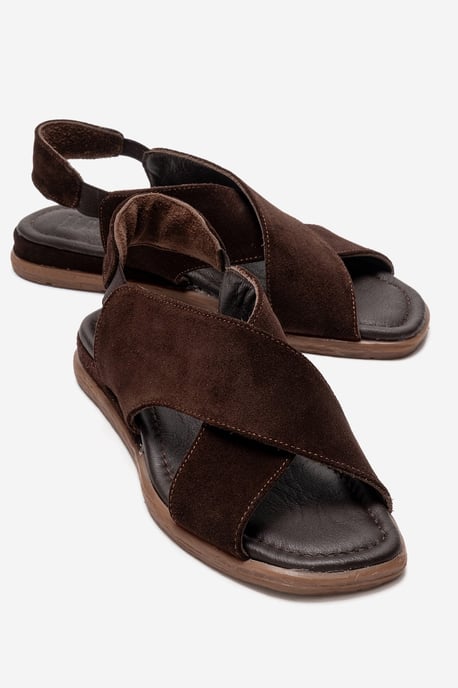 Broods Elastisch Leren Instap Sandalen (Dames) - Image 1