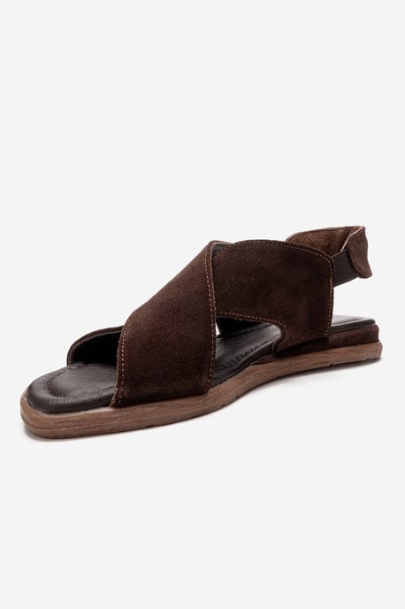 Broods Elastisch Leren Instap Sandalen (Dames) - Image 4