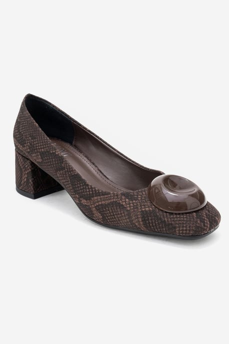 Mila Gesp Vierkante Neus Blokhak Pump (Dames) - Image 1