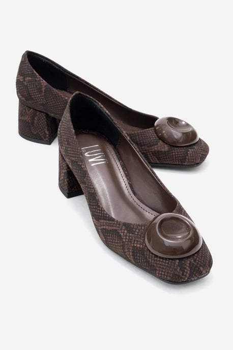 Mila Gesp Vierkante Neus Blokhak Pump (Dames) - Image 2