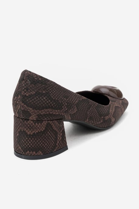 Mila Gesp Vierkante Neus Blokhak Pump (Dames) - Image 5