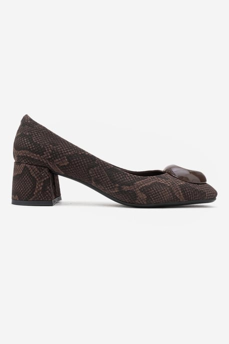 Mila Gesp Vierkante Neus Blokhak Pump (Dames) - Image 6