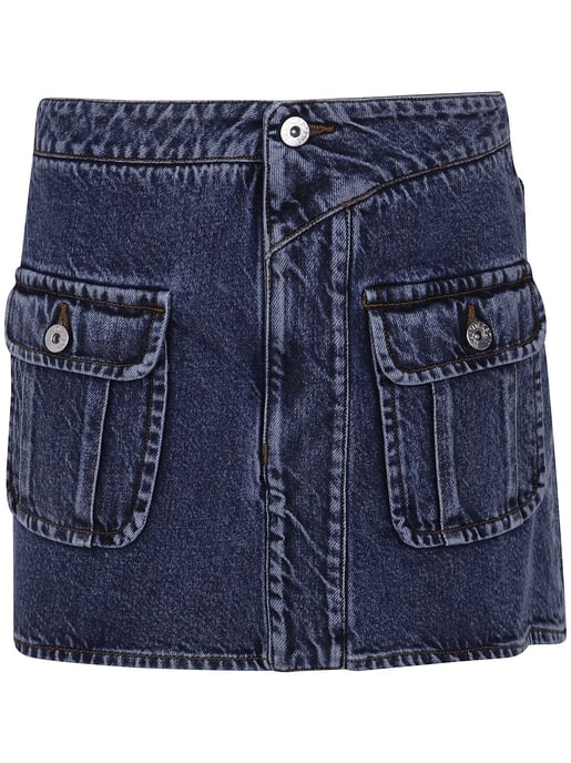 Gekruiste Paspelzakjes Mini Textielrok - Image 4