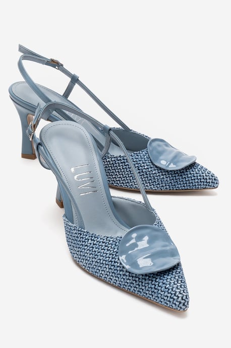 Levia Geweven Pump met Puntige Neus en Slingback - Image 2