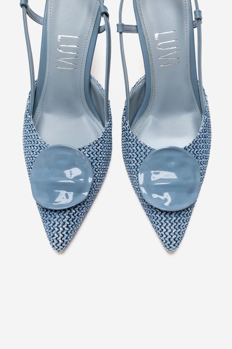 Levia Geweven Pump met Puntige Neus en Slingback - Image 3