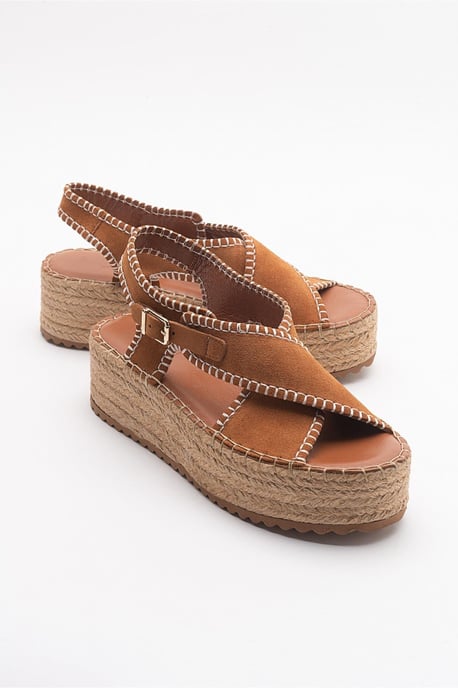 Bellezza Leren Plateausandaal (Dames) - Image 1