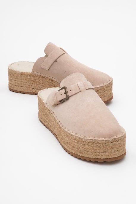 Novas Leren Platform Espadrille Muil (Dames) - Image 2