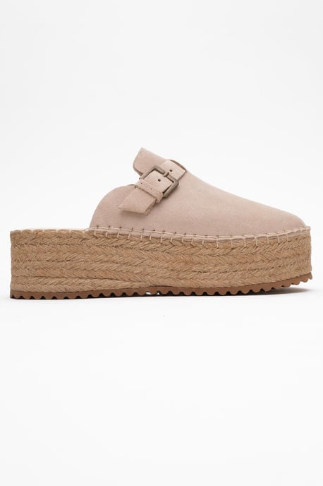 Novas Leren Platform Espadrille Muil (Dames) - Image 3
