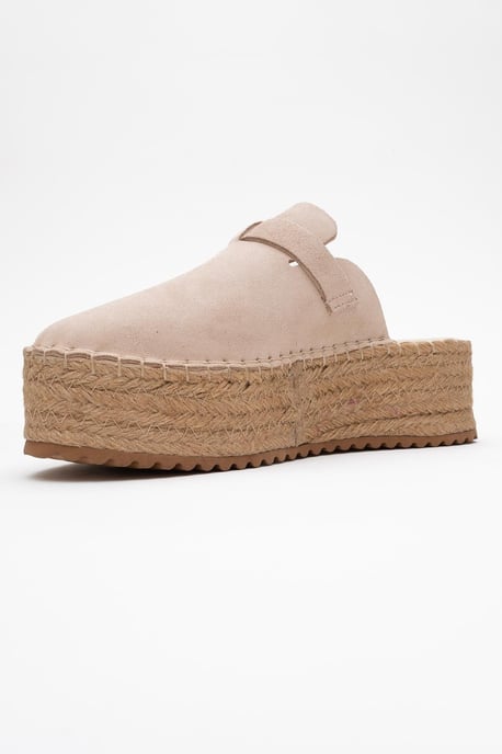 Novas Leren Platform Espadrille Muil (Dames) - Image 4