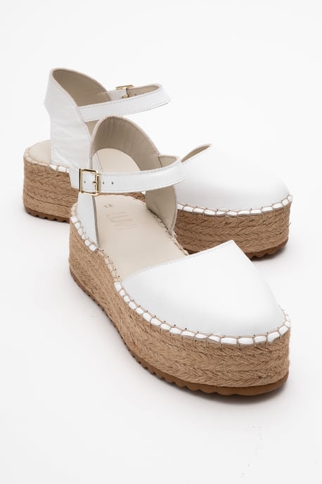 Viba Leren Espadrille Platform Sleehak Sandalen (Dames) - Image 1
