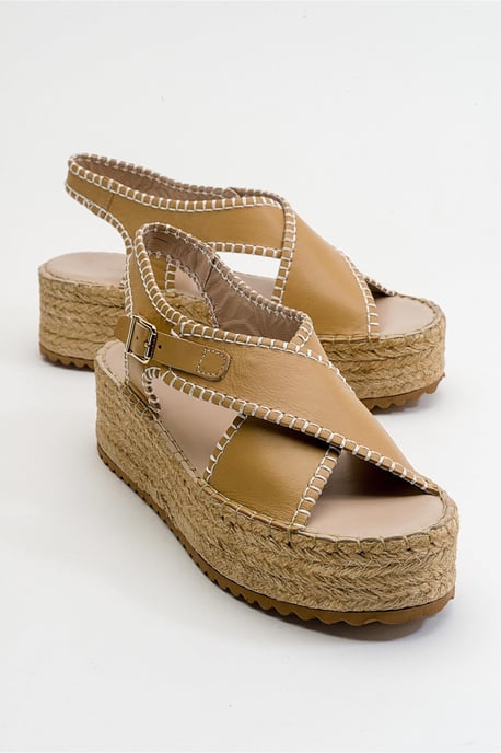 Bellezza Leren Plateausandaal (Dames) - Image 1