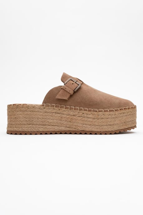 Novas Leren Platform Espadrille Muil (Dames) - Image 3