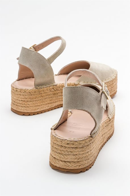 Viba Leren Espadrille Platform Sleehak Sandalen (Dames) - Image 4
