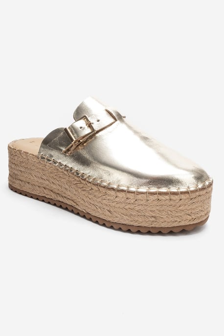 Novas Leren Platform Espadrille Muil (Dames) - Image 2