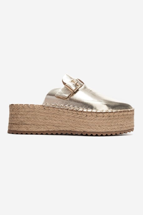 Novas Leren Platform Espadrille Muil (Dames) - Image 4