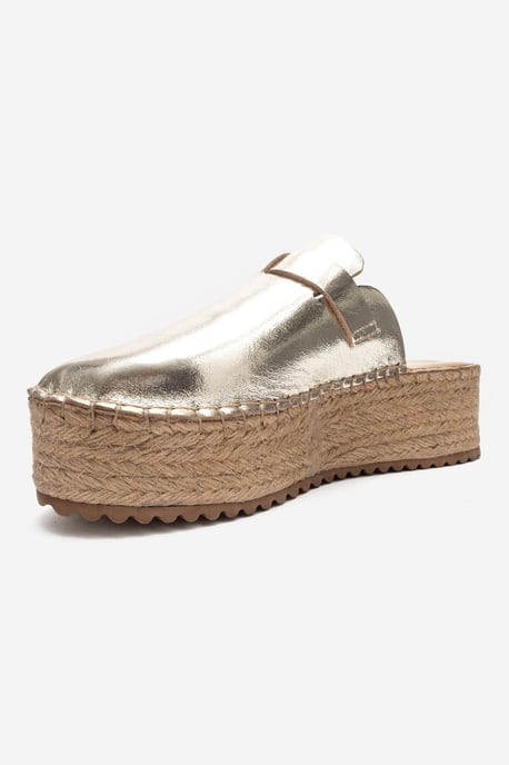Novas Leren Platform Espadrille Muil (Dames) - Image 5