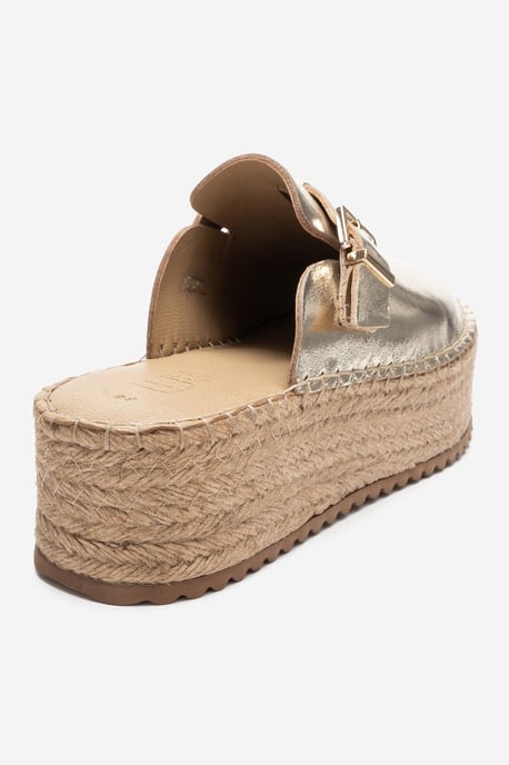 Novas Leren Platform Espadrille Muil (Dames) - Image 6