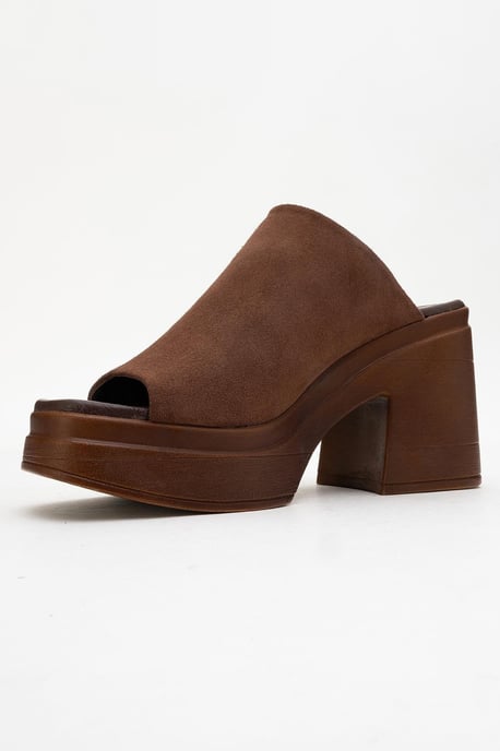 Nola Leer Platform Mules (Women) - Image 4