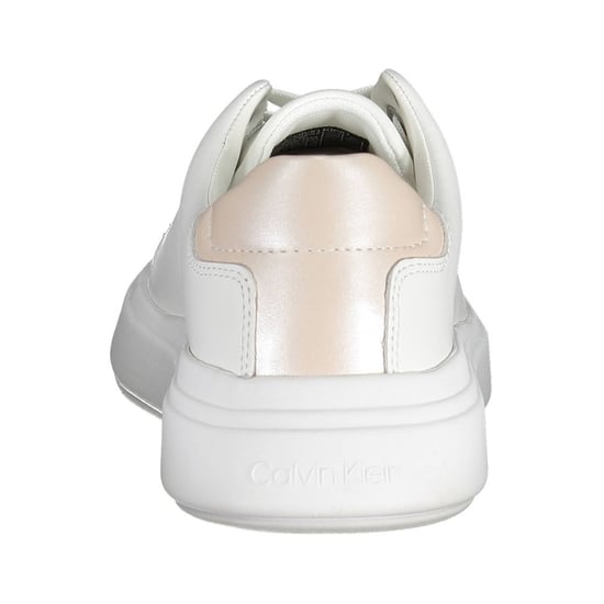 Calvin Klein Bianco Pelle Dames Sneakers - Image 3