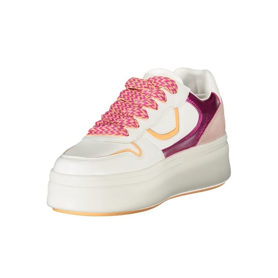 Blauer Witte Polyurethaan Dames Sneakers - Image 3