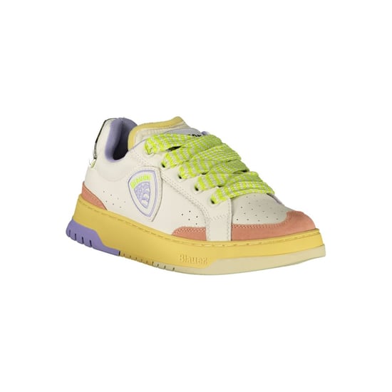 Blauer Witte Polyurethaan Dames Sneaker - Image 2