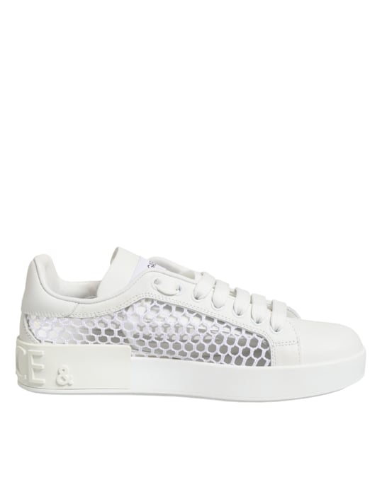 Dolce & Gabbana Witte Mesh Inzetten Lage Sneakers Schoenen - Image 2