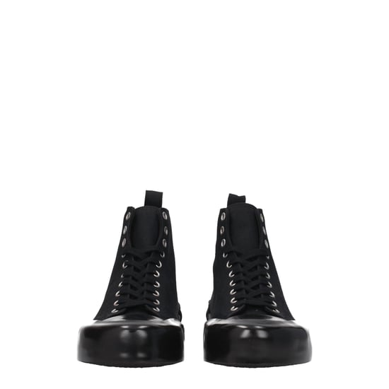 Jil Sander Zwarte Stof Hoge Sneakers - Image 3