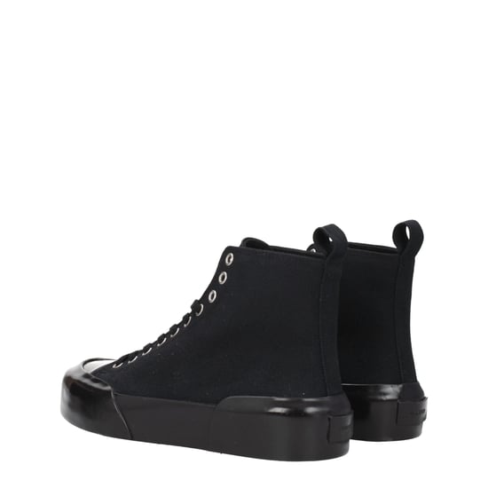 Jil Sander Zwarte Stof Hoge Sneakers - Image 4