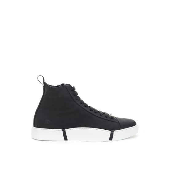 Roberto Cavalli Zwarte Suède Leren Hoge Sneakers - Image 1
