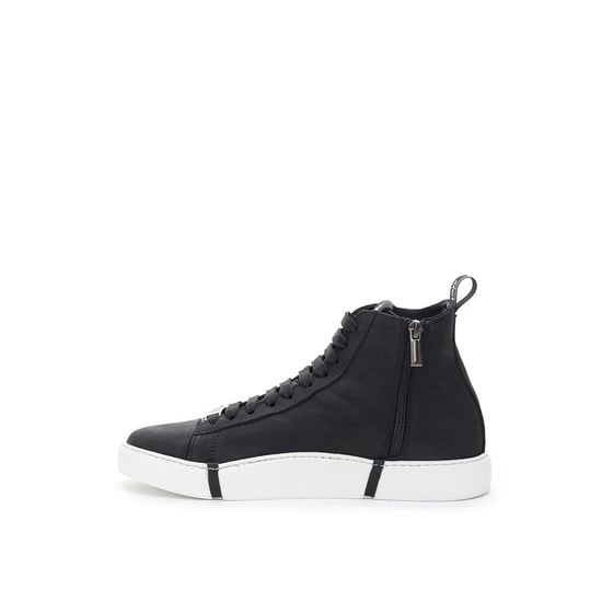 Roberto Cavalli Zwarte Suède Leren Hoge Sneakers - Image 2