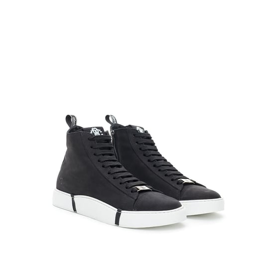 Roberto Cavalli Zwarte Suède Leren Hoge Sneakers - Image 3