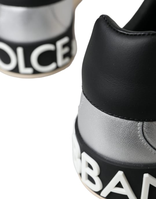 Dolce & Gabbana Zilveren Portofino Kalfsleren Sneakers Heren Schoenen - Image 5