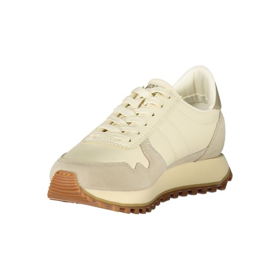 Blauer Beige Leren Dames Sneakers - Image 3