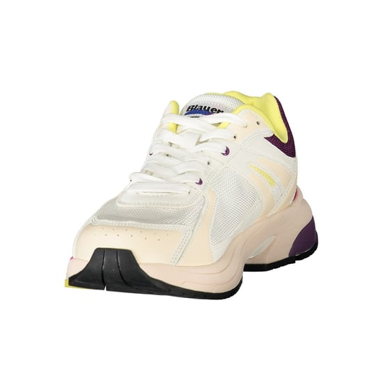 Blauer Witte Polyurethane Dames Sneaker - Image 3