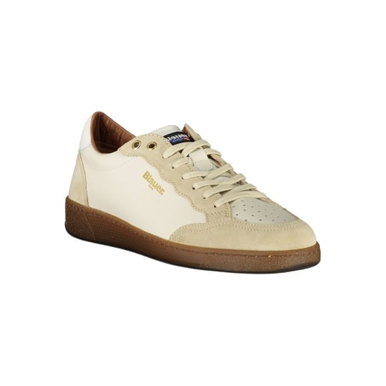 Blauer Witte Leren Heren Sneakers - Image 2