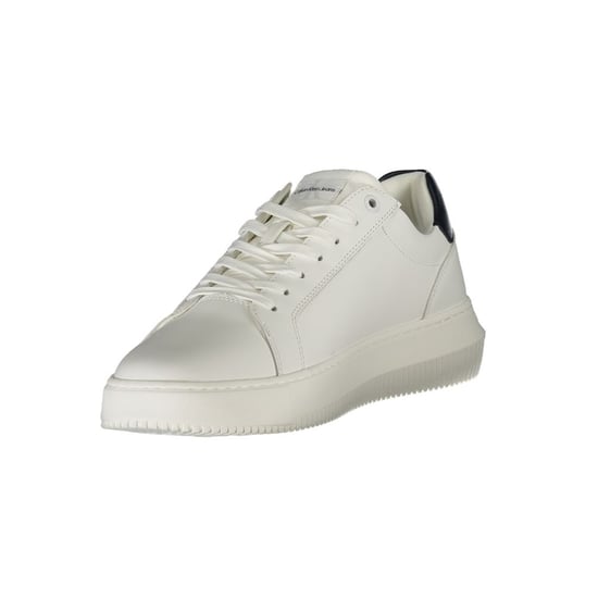 Calvin Klein Bianco Leren Heren Sneakers - Image 3