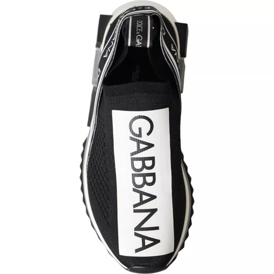 Dolce & Gabbana Zwarte Witte Slip On Sorrento Sneakers Schoenen - Image 6