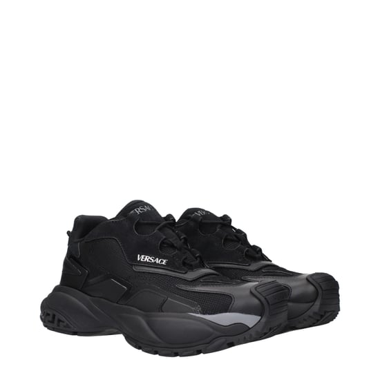 Versace Zwarte Stoffen Sport Sneakers - Image 2